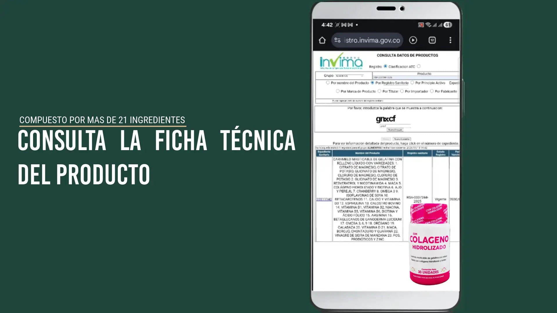 Cargar video: En este video puedes consultar la ficha técnica del producto