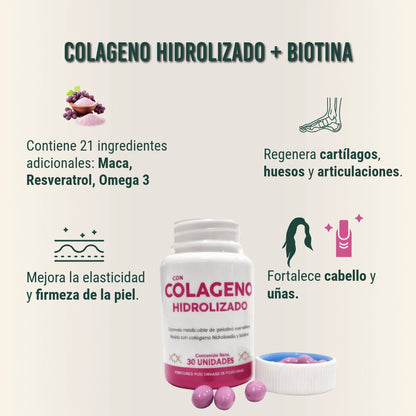 Colágeno Hidrolizado con Biotina | Regeración celular